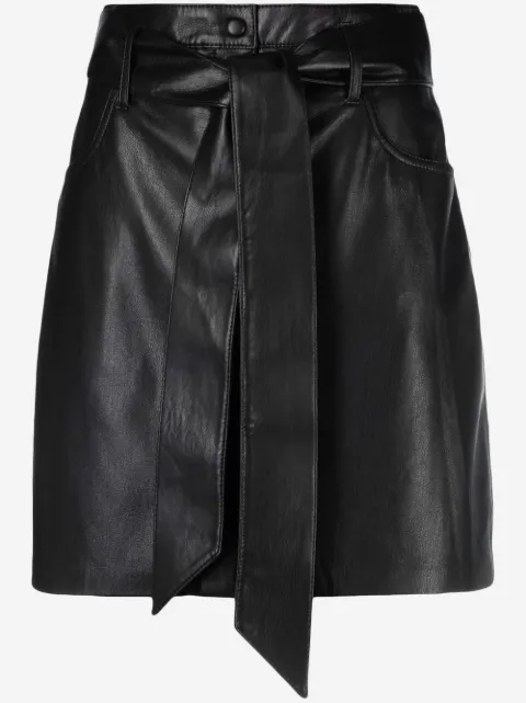Nanushka A-line belted mini skirt