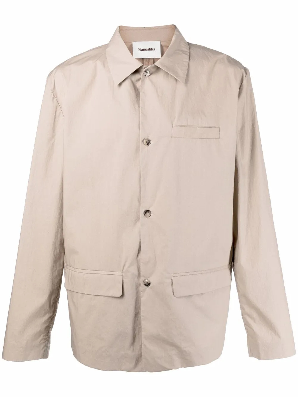 

Nanushka button-up flap-pockets tailored jacket - Neutrals