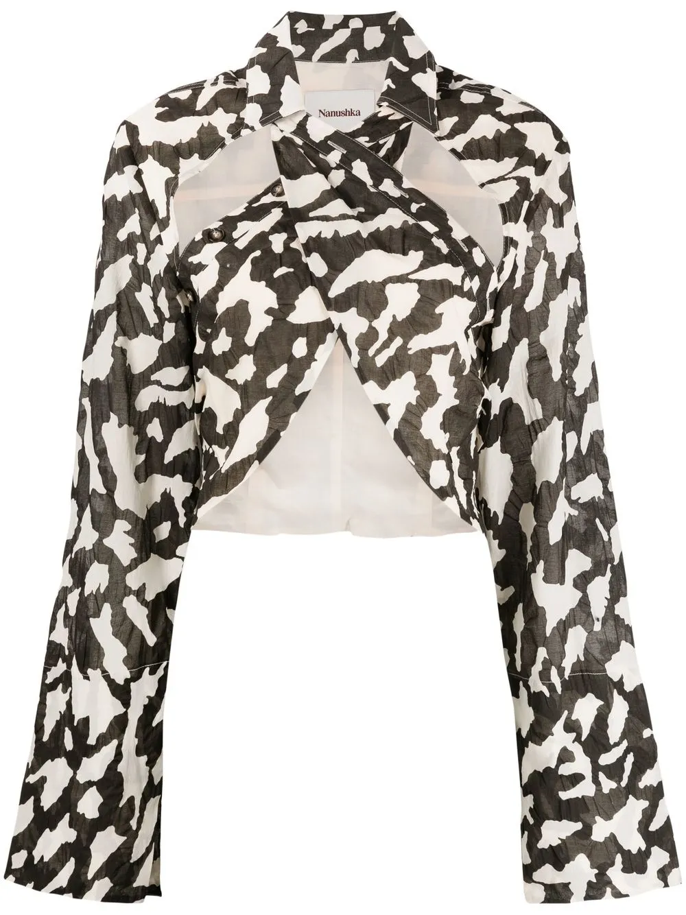 

Nanushka camisa con animal print - Neutro