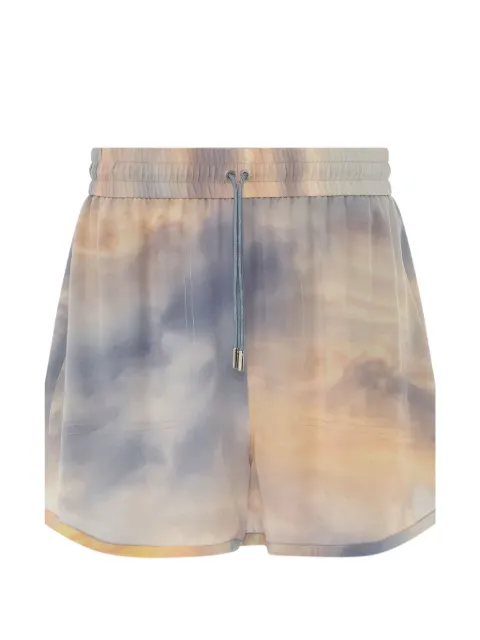 Alexander McQueen short en soie à motif tie-dye