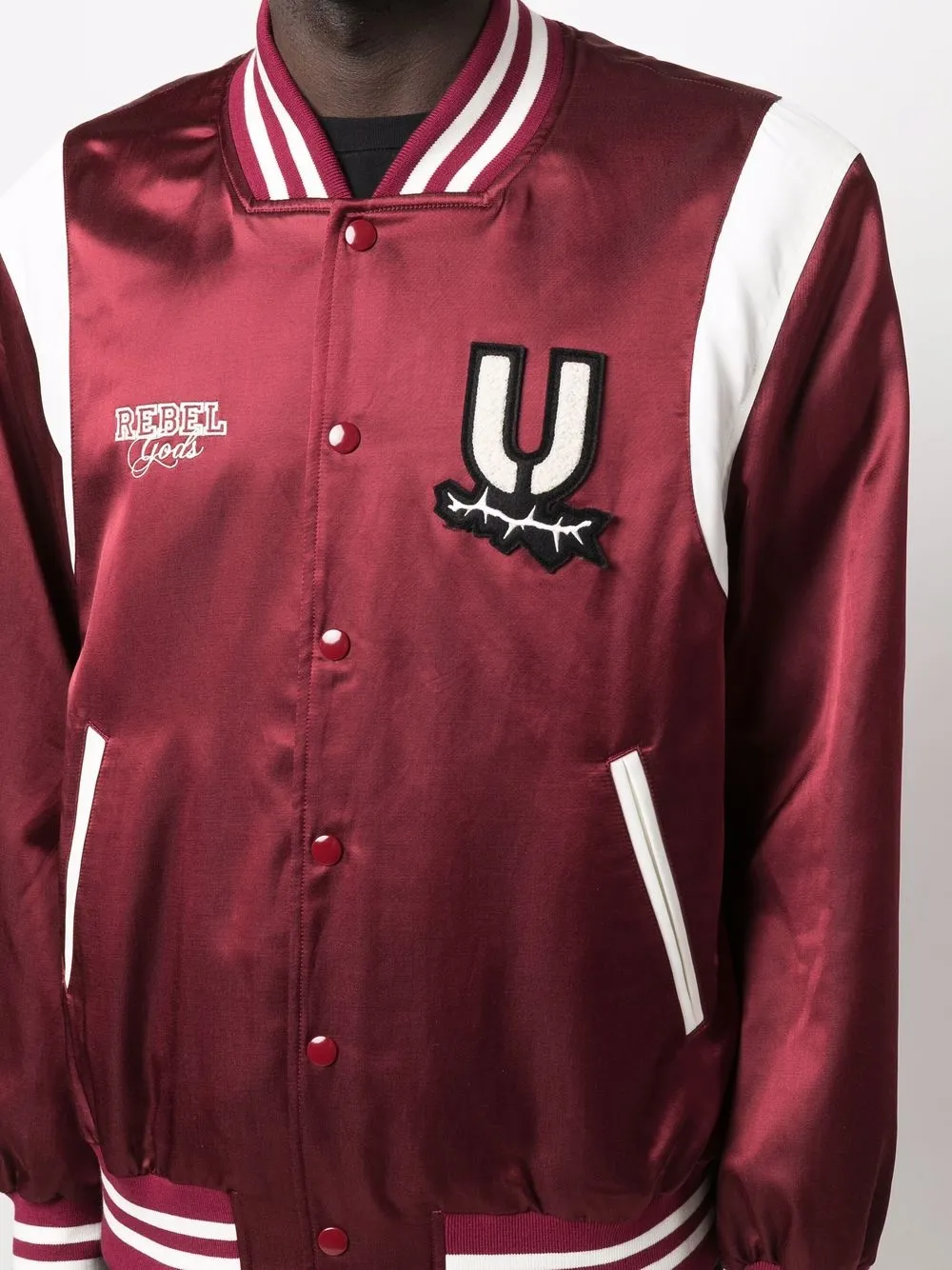 logo-patch baseball jacket