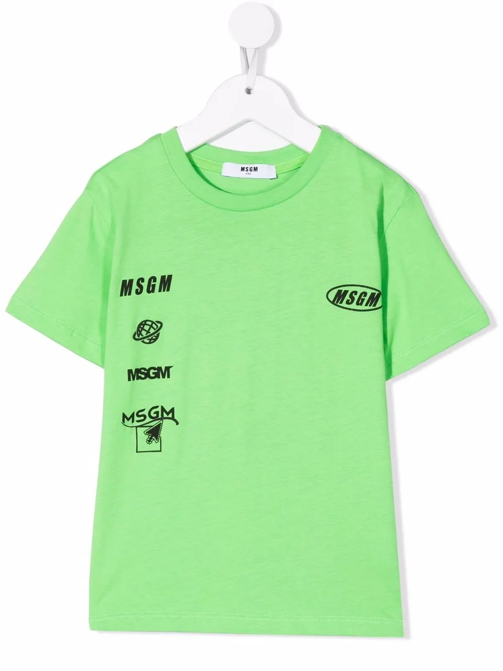 

MSGM Kids camiseta con logo estampado - Verde