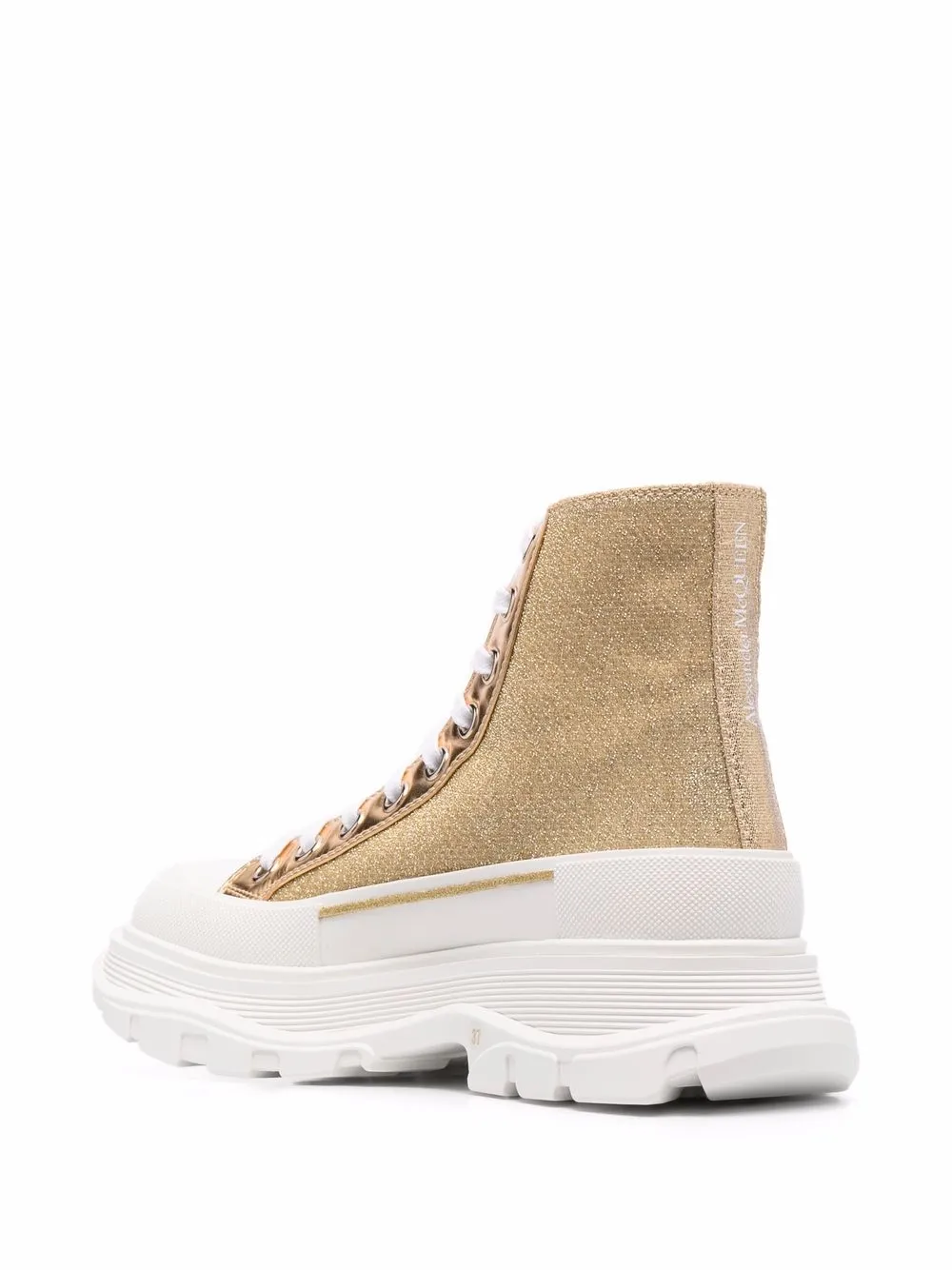  Alexander Mcqueen Tread Slick Sneakers   Gold 