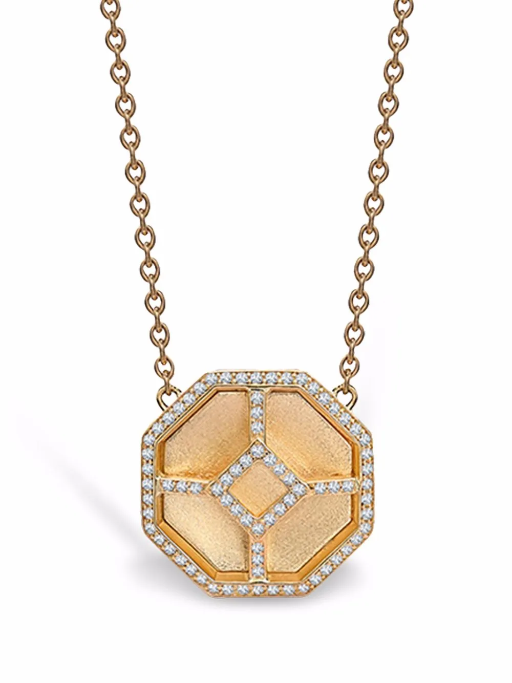 

Pragnell 18kt yellow gold Revival diamond pendant necklace