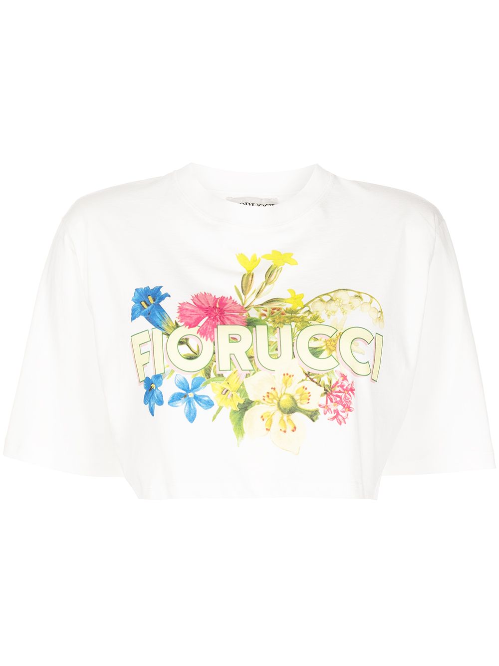 

Fiorucci logo-print cropped T-shirt - White