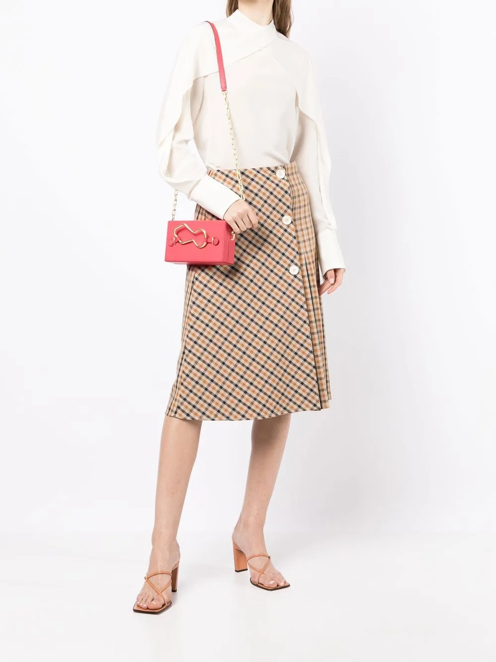 Zac Zac Posen Box-tas met abstracte plakkaat - Roze
