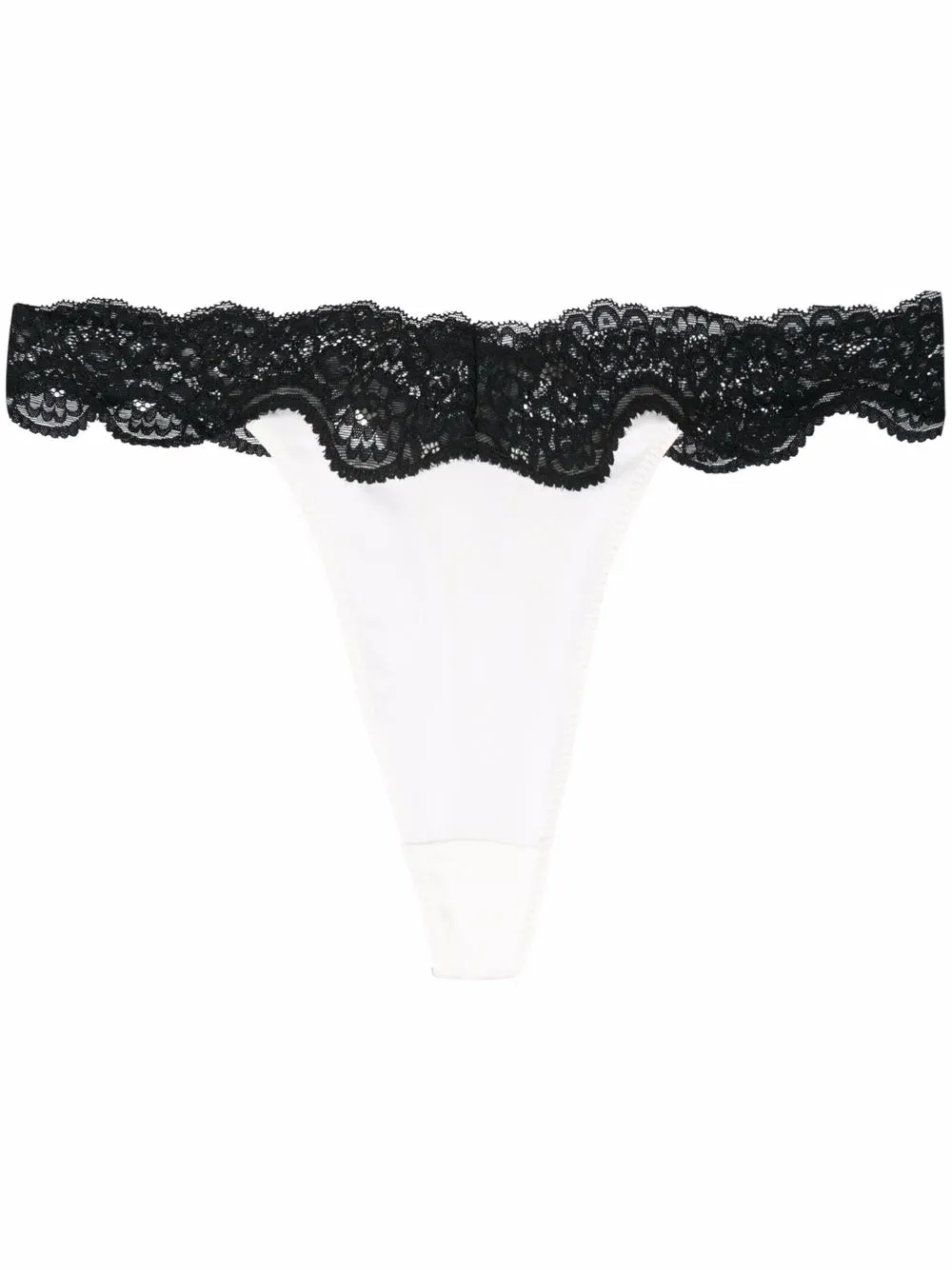 

Stella McCartney two-tone lace thong - White