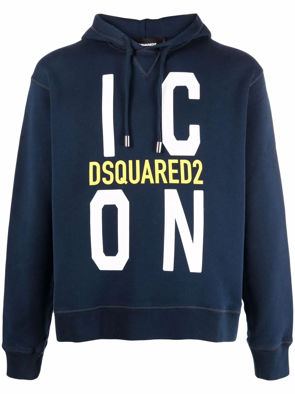 

Dsquared2 logo-print cotton hoodie - Blue