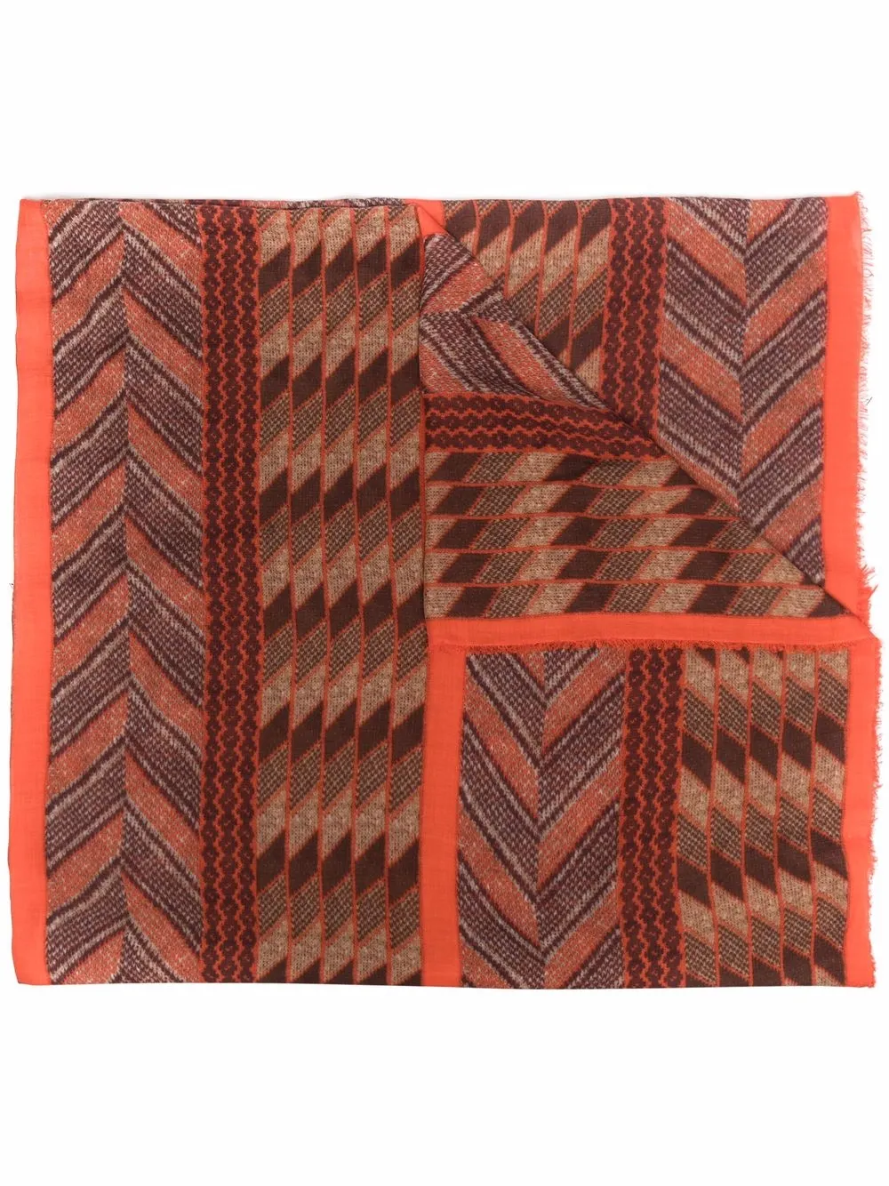 

Faliero Sarti bufanda con estampado chevron - Naranja