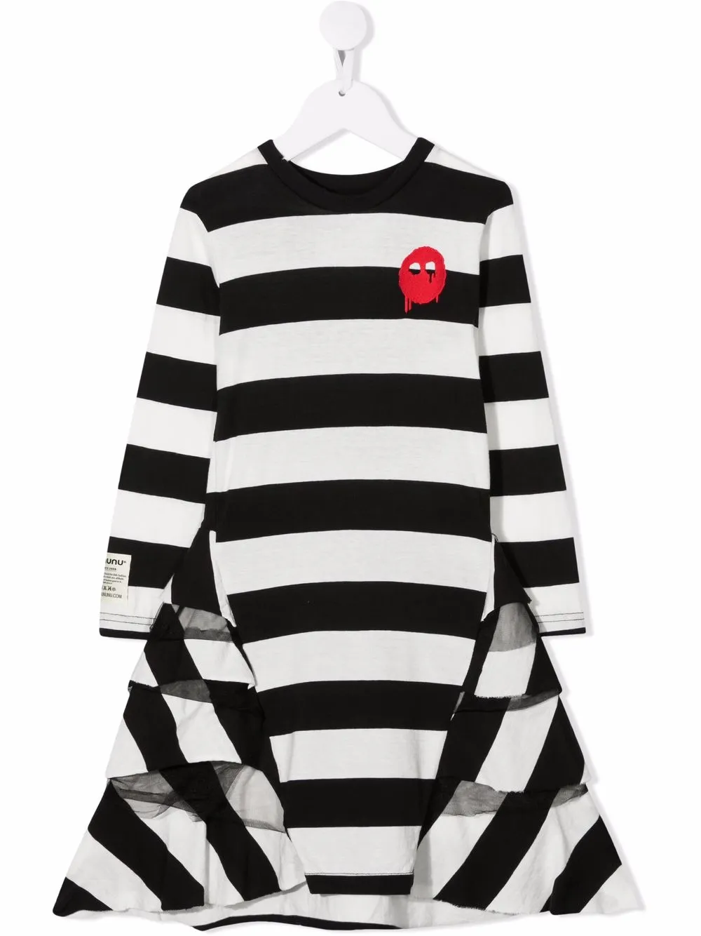 Nununu logo-print striped dress