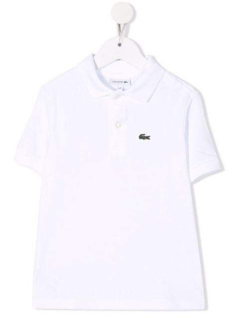 Lacoste Kids logo-embroidered short-sleeved polo shirt