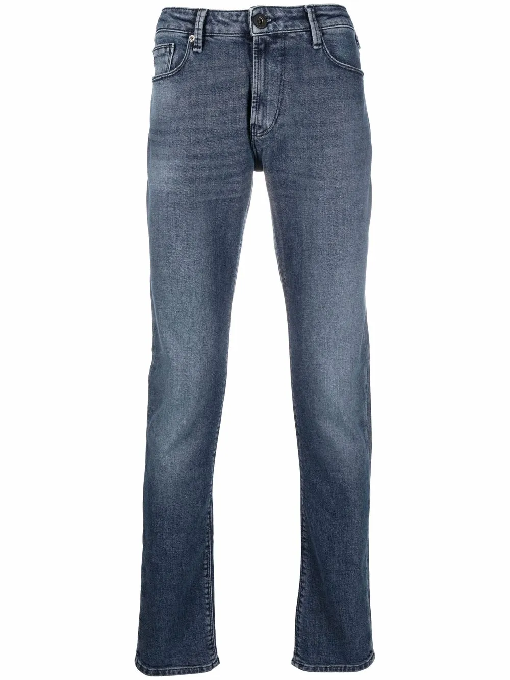 

Emporio Armani jeans slim con tiro alto - Azul