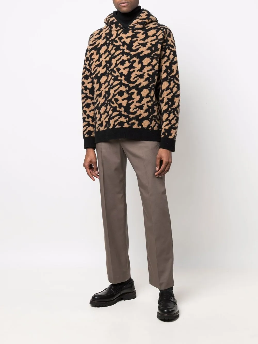 Nanushka Hoodie met dierenprint - Zwart