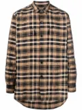 Nanushka organic-cotton checked shirt - Neutrals