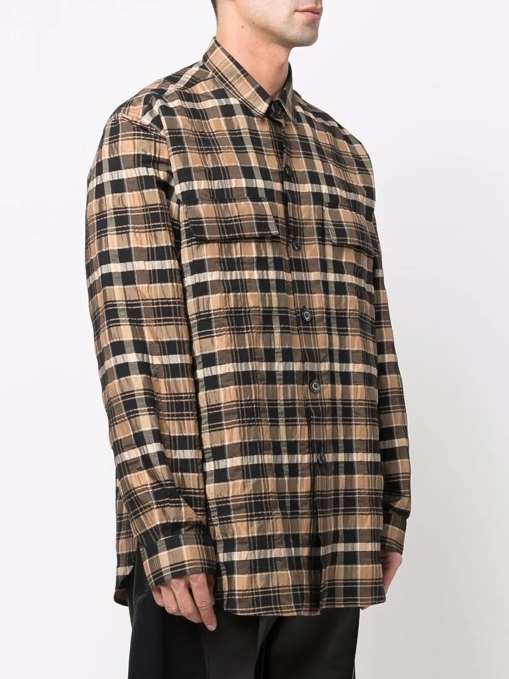 Cheap Nanushka organic-cotton checked shirt Men