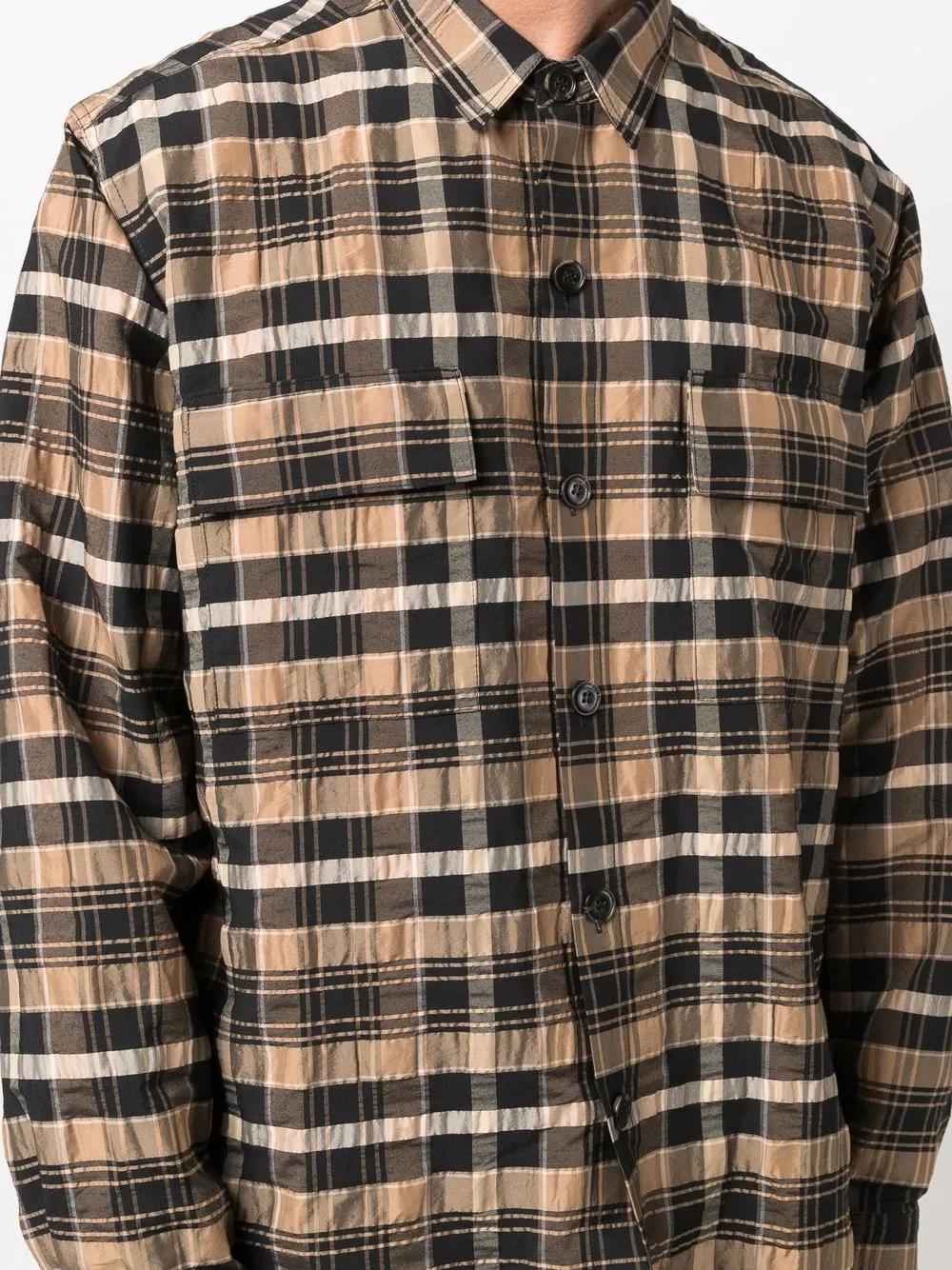 Cheap Nanushka organic-cotton checked shirt Men
