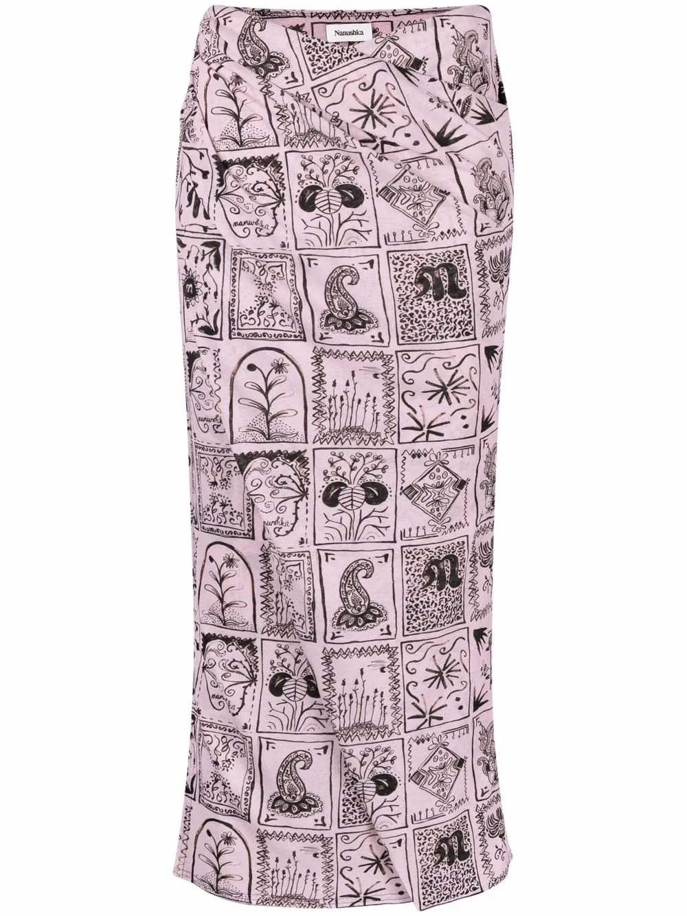 

Nanushka Bodycon midi skirt - Pink