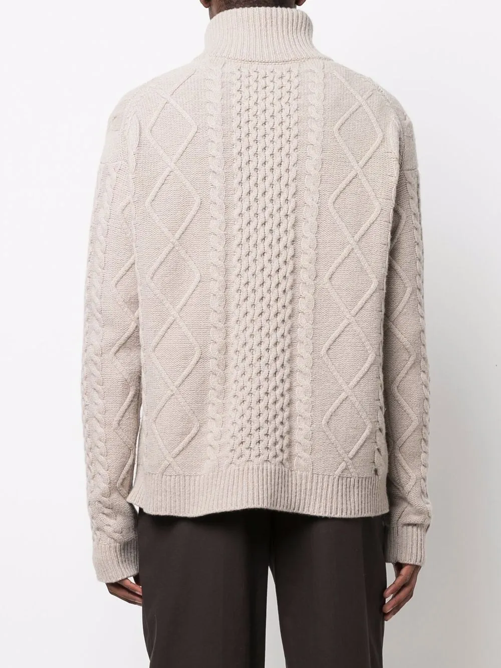 Cheap Nanushka button-collar cable-knit jumper Men