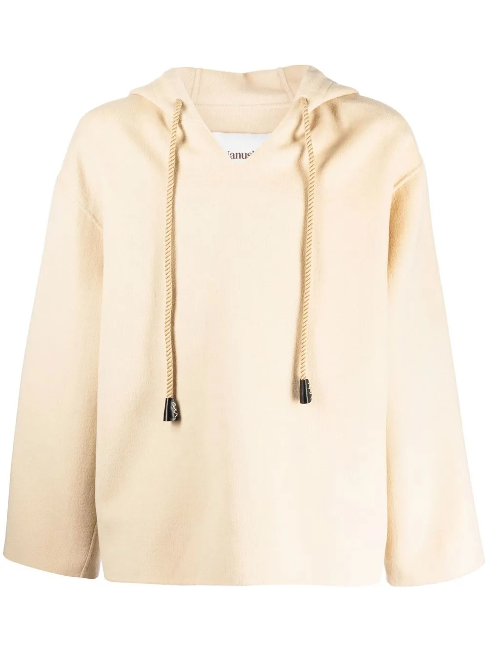 Nanushka pilgrim collar wool smock hoodie - Neutrals