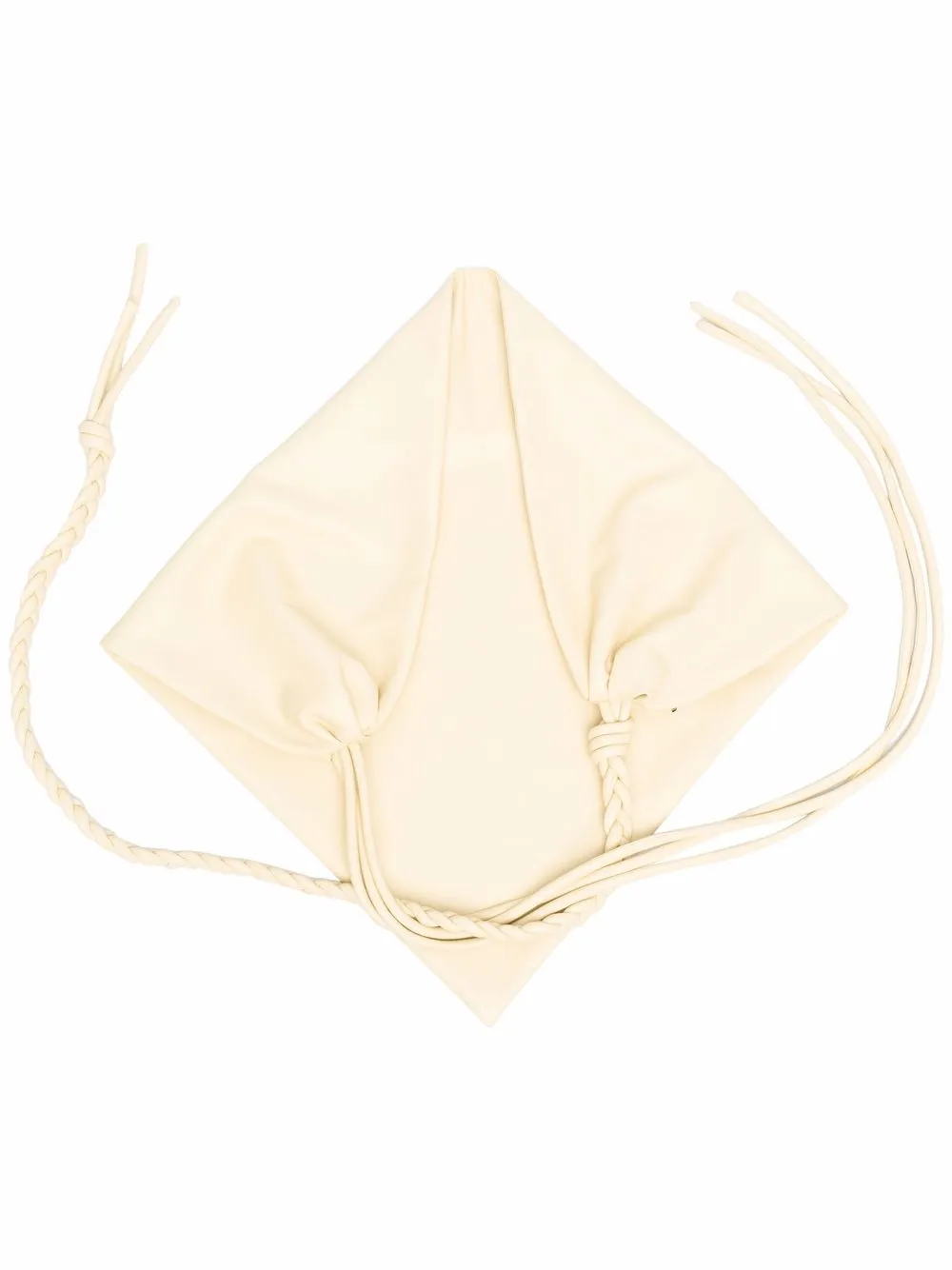 Nanushka geometric braided-detail scarf - Yellow