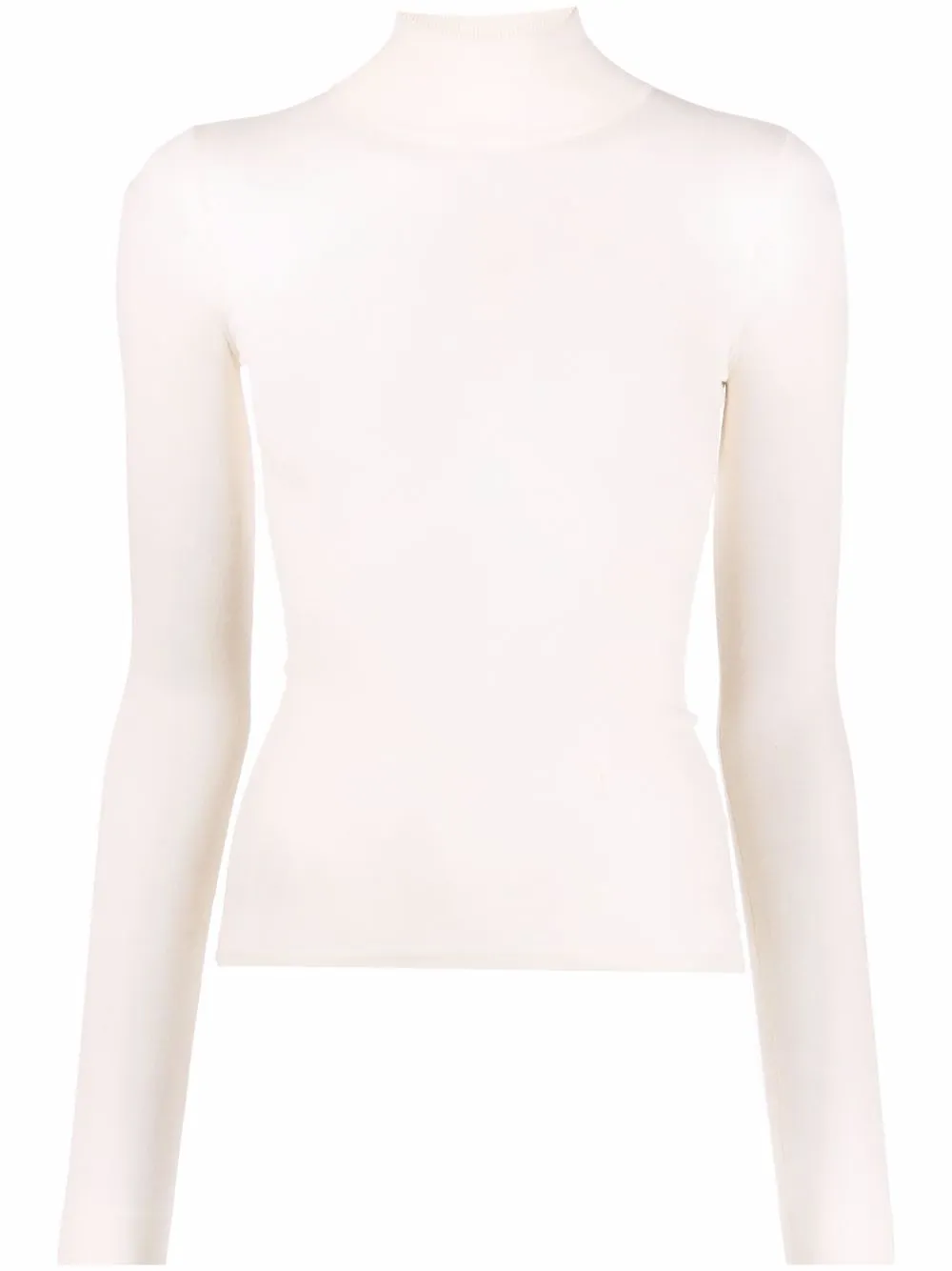 

Nanushka top semi transparente de tejido con cuello alto - Neutro