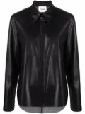 Nanushka vegan-leather long-sleeve shirt - Black