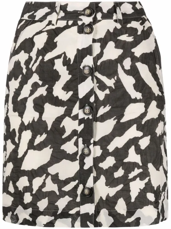 Nanushka A line animal print Mini Skirt Neutrals FARFETCH CA