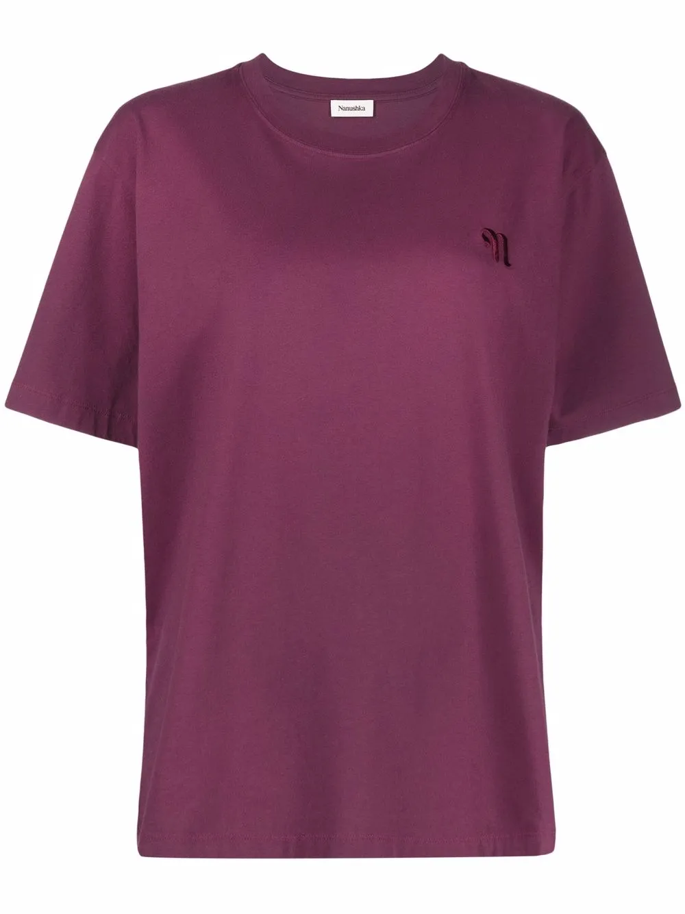 

Nanushka logo-embroidered oversize T-shirt - Purple