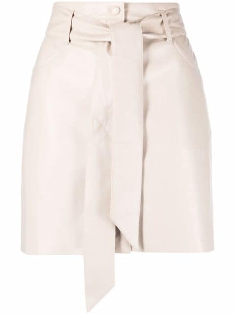 Nanushka A-line belted mini skirt