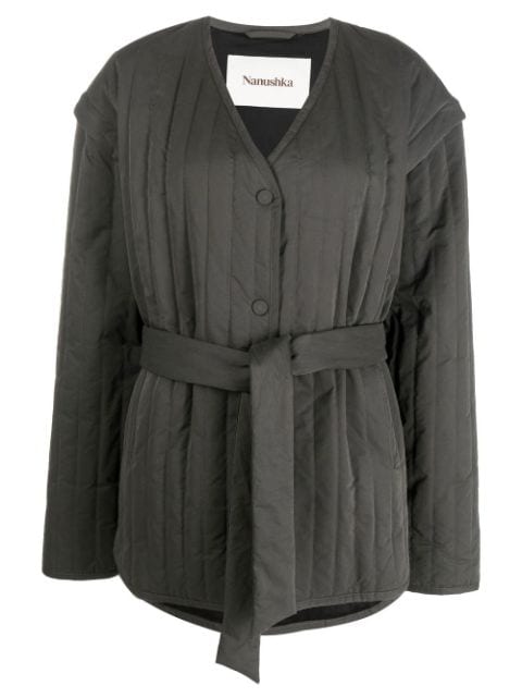 Nanushka quilted detachable-sleeve jacket