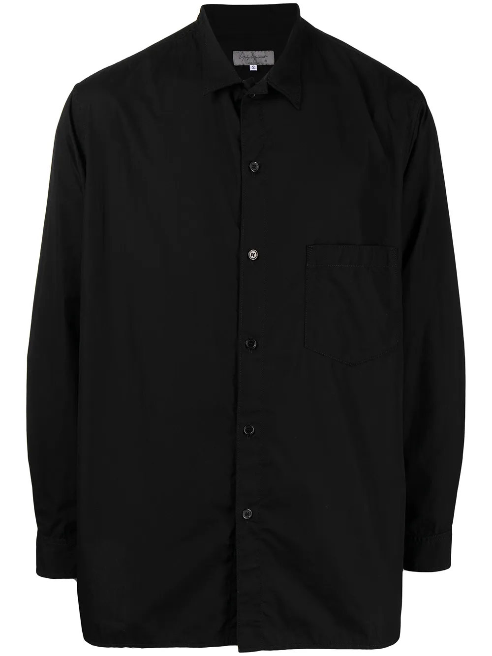 

Yohji Yamamoto camisa manga larga - Negro