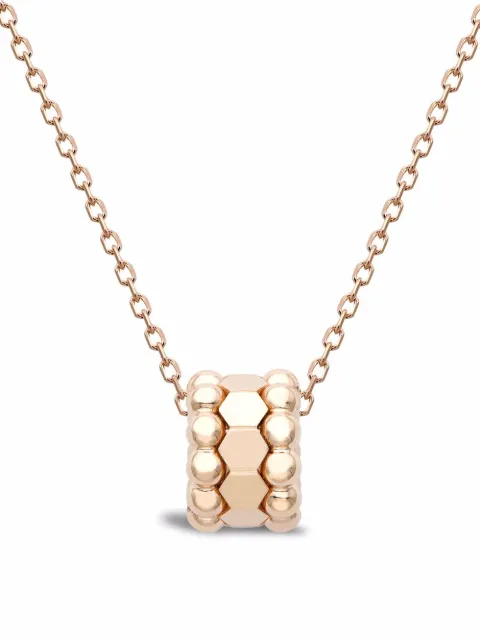 Pragnell 18kt yellow gold Bohemia three row hexagonal polished pendant necklace