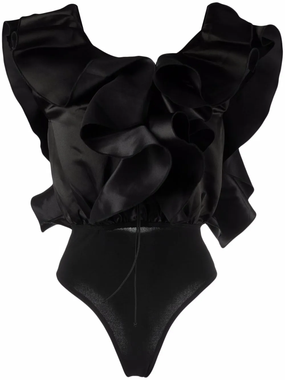 

Alchemy x Lia Aram ruffle sleeveless bodysuit - Black