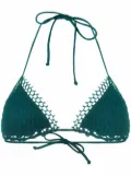 La Perla mesh-detail bikini top - Green