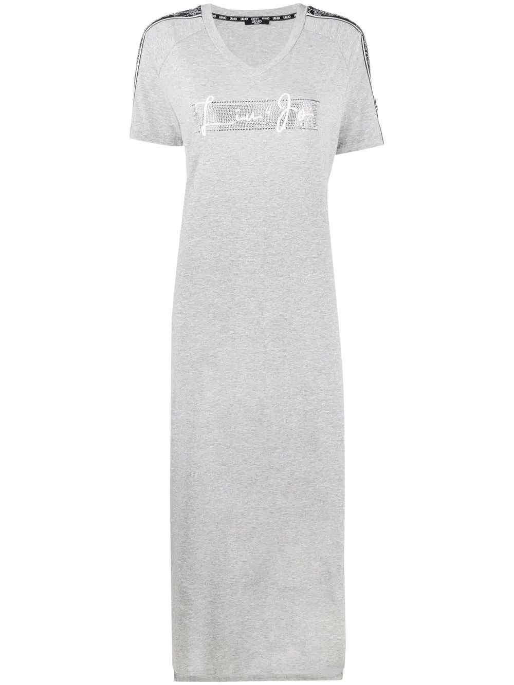 

LIU JO vestido estilo camiseta con logo estampado - Gris