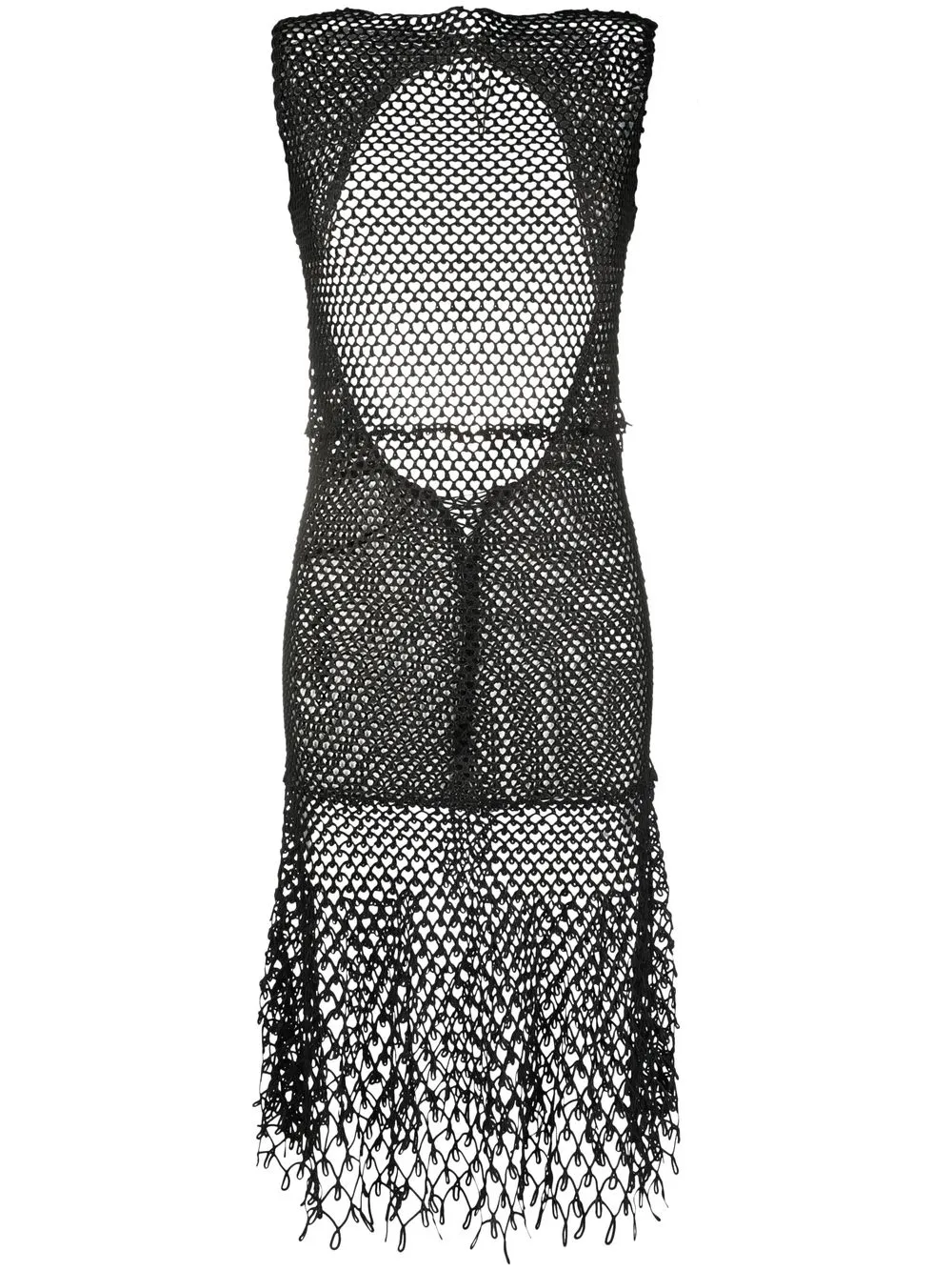 La Perla vestido tejido con perforaciones - Negro