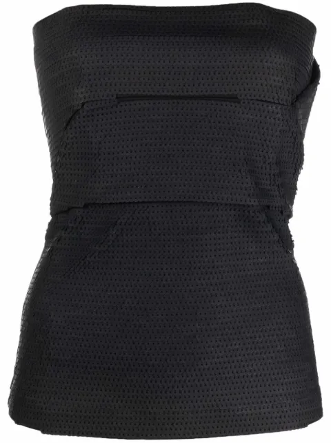 Rick Owens embroidered bustier top