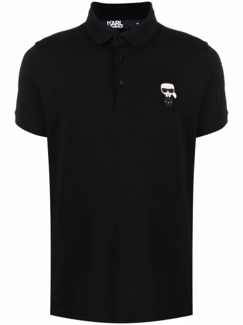 Karl Lagerfeld logo-patch polo shirt