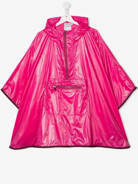 Moncler Enfant hooded zipped-pocket rain coat