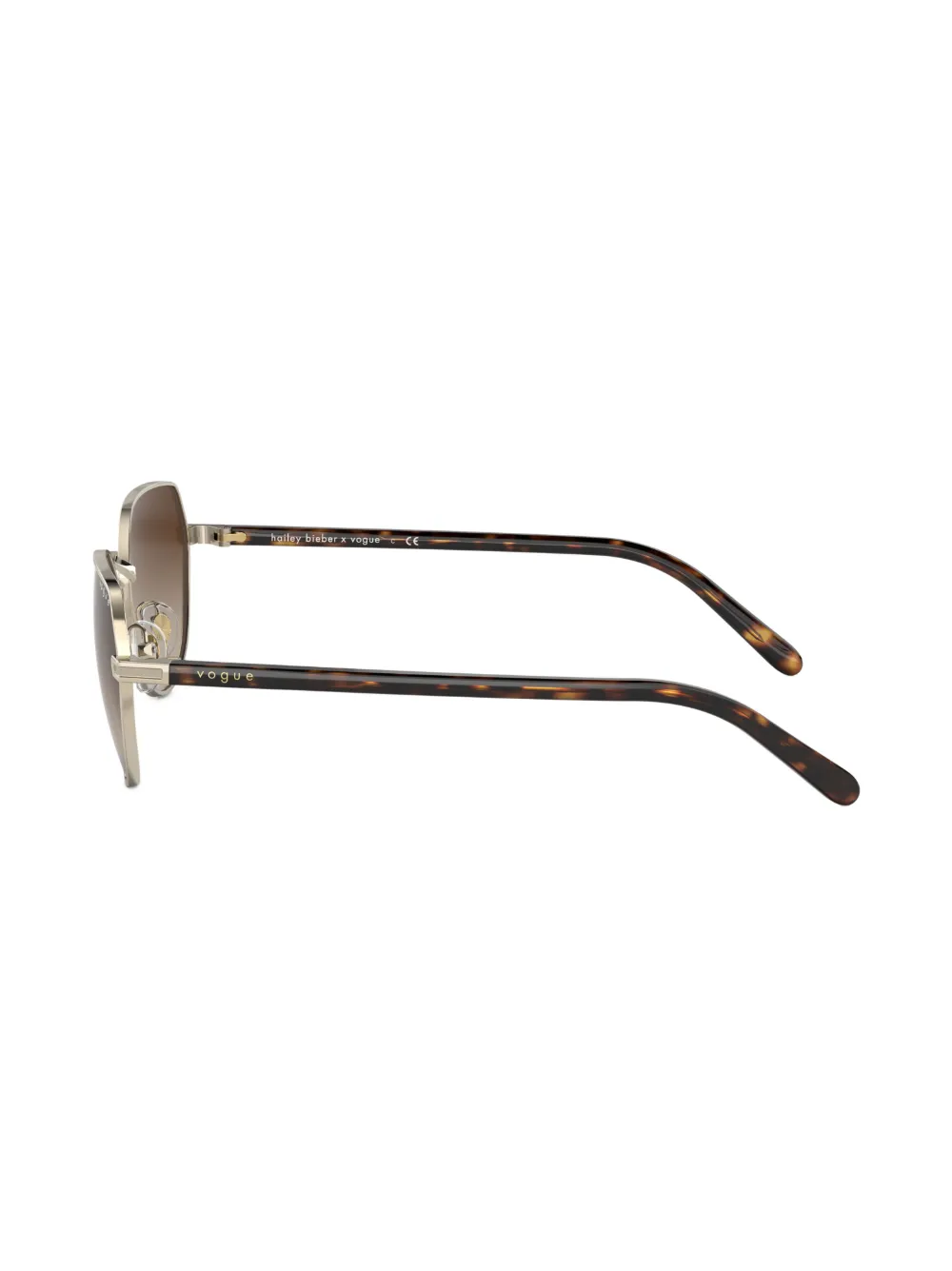  Vogue Eyewear Tinted Butterfly-frame Sunglasses - Gold 