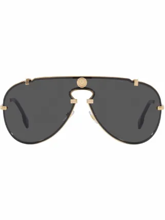 Versace Eyewear Curved pilot-frame Sunglasses - Farfetch 