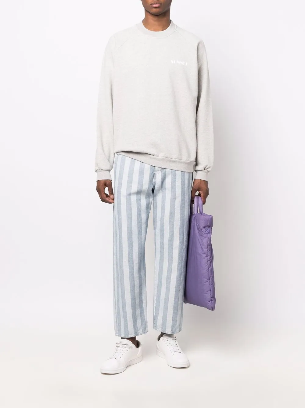 Sunnei Sweater met logo - Grijs