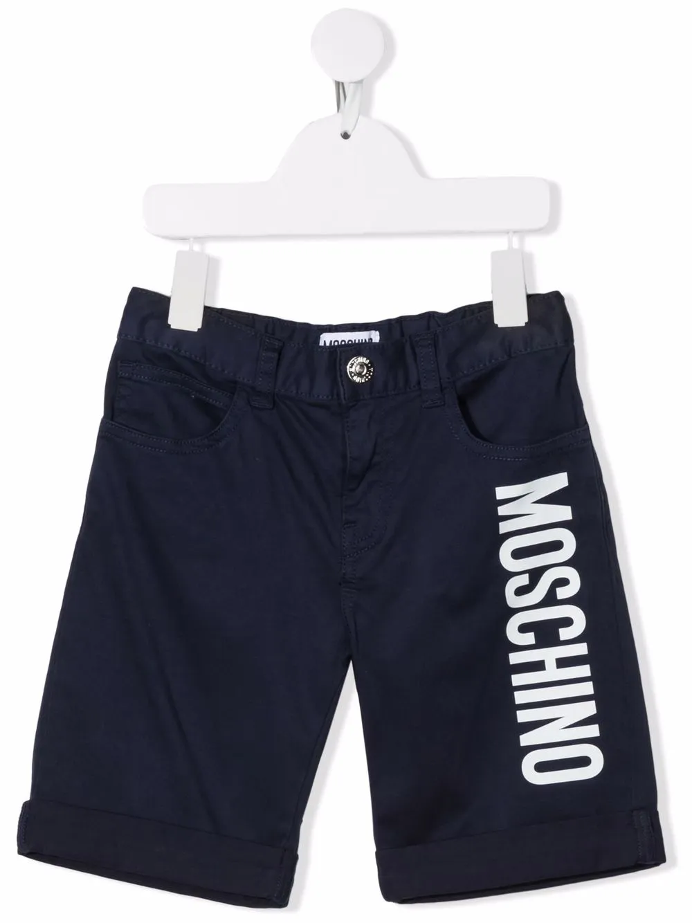 

Moschino Kids shorts con logo estampado - Azul