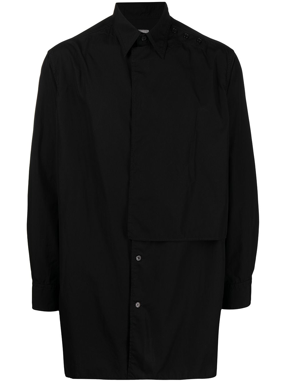 

Yohji Yamamoto camisa oversize con botones - Negro