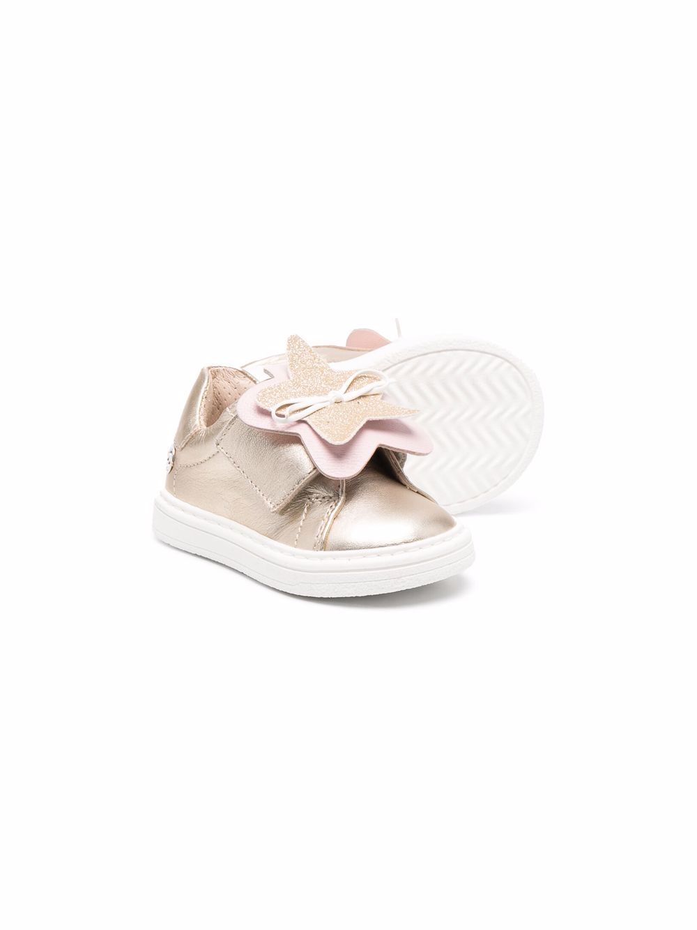 фото Florens metallic-effect star patch sneakers