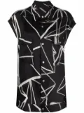 Rick Owens graphic-print overshirt - Black