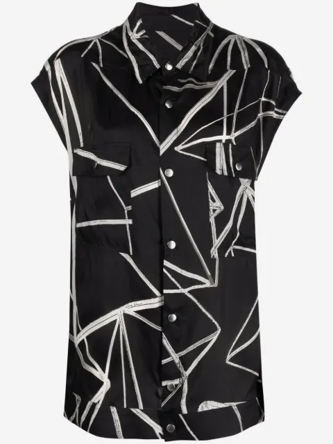 Rick Owens graphic-print overshirt
