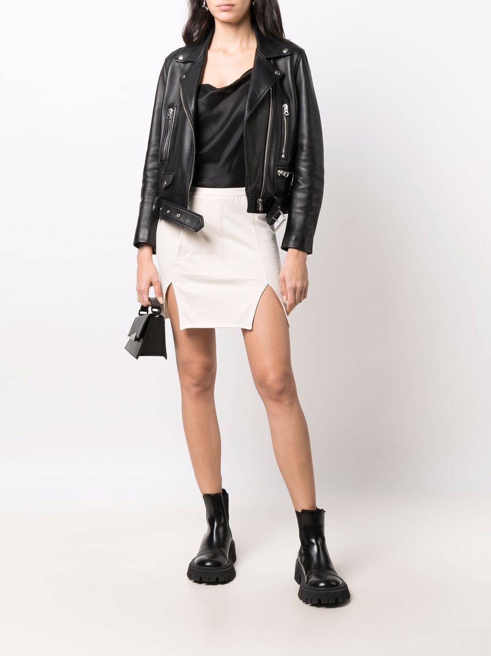 Rick Owens Mini-rok met split - Beige