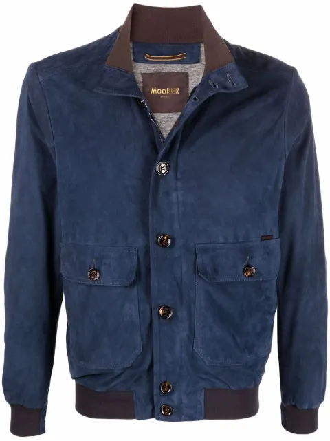 Moorer button-down bomber jacket