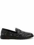 Giuseppe Zanotti snake-print loafers - Black